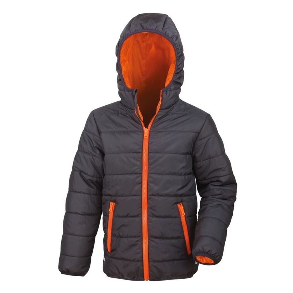 Result Core Childrens/Kids Junior Padded Showerproof & Windproof Jacket / Black/